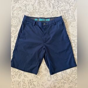 Lee Cooltex Sport Short, Above the knee, 10” inseam, 100% polyester, size 32